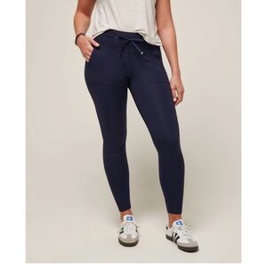 Travis Mathew Friday Ponte Pocket Legging Blue Small